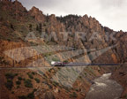 <i>California Zephyr</i> in Red Rock Canyon.