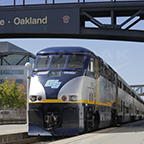 <i>Capitol Corridor</i> train at Oakland, Calif., 2015.