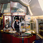 Interior of Intercity Express train Bistro car, 1993.