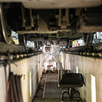 Inspecting an ACS-64 locomotive, 2014.