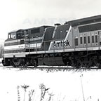 P-32-8 locomotive No. 501 in the snow, 1990s.