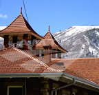 Roofline of the Glenwood Springs, Colo. station, 2011.