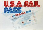 U.S.A. Rail Pass graphic, 1970s.