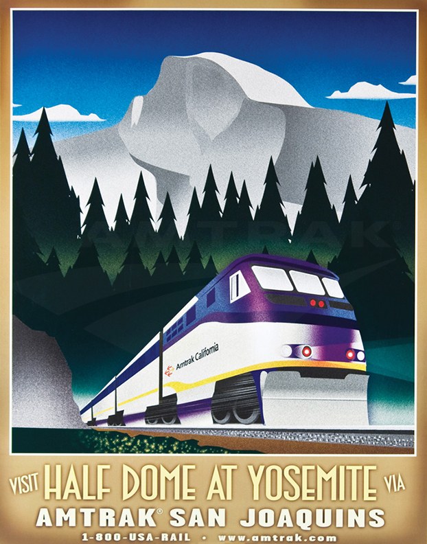 "Visit Half Dome at Yosemite" poster, 2000s.