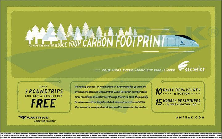 "Reduce Your Carbon Footprint" advertisement.