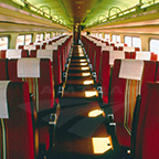 Amfleet coach car interior, 1990s.