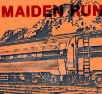 Amfleet maiden voyage card, 1975.