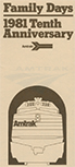 Amtrak Family Days 1981, Tenth Anniversary Booklet.