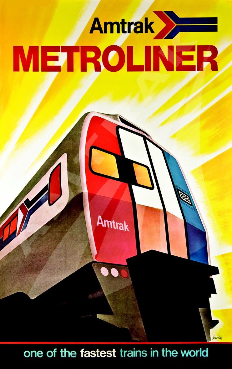 Amtrak Metroliner poster.
