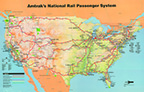 Amtrak system map, 1993.