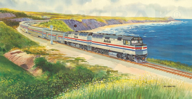 Amtrak wall calendar, 1987.