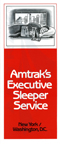 "Amtrak's Executive Sleeper Service" brochure, 1985.