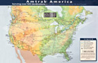 Amtrak system map, 2001.