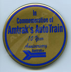 <i>Auto Train</i> 10 Year Anniversary button.
