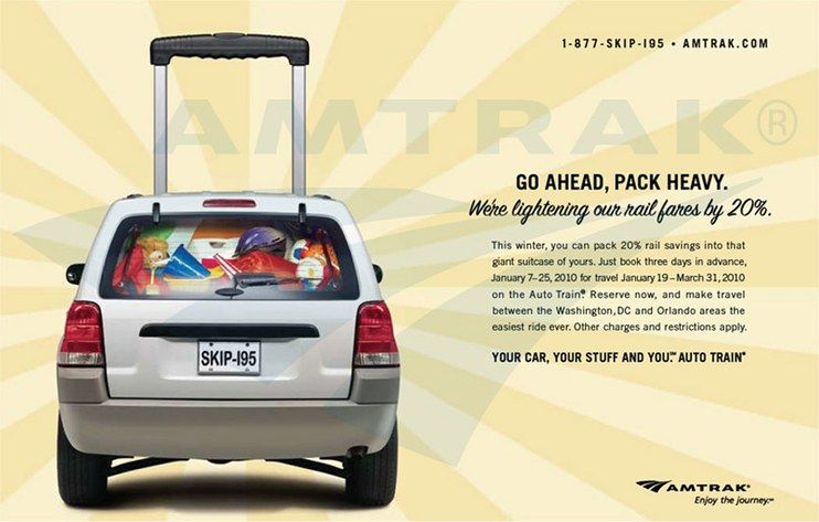 "Go Ahead, Pack Heavy" advertisement.