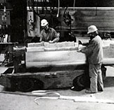 Carman and carman-welder at Beech Grove, 1980.