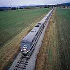 <i>Vermonter</i> passing through the countryside, 1997.