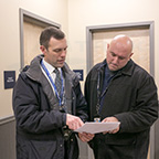 Discussing <i>Downeaster</i> operations, 2016.