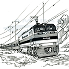 E-60 locomotive illustration, 1970s.