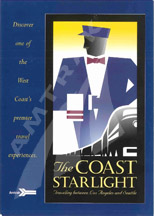 <i>Coast Starlight</i> card.