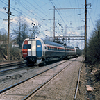 <i>Metroliner</i> on the Northeast Corridor, 1979.