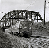 <i>Keystone Service</i> train at Whitford, Pa., early 1980s.