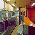 Amfleet II food service car interior, 1980s.