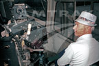 Locomotive Engineer Robert MacDougald on the <i>Silver Star</i>.
