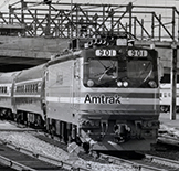 Locomotive No. 901 leaving Washington Union Station, 1980.