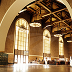 Los Angeles Union Station waiting room, 1970s.