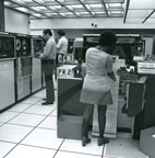 Main Amtrak computer center, 1975.