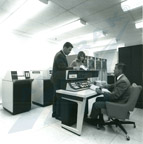 Main Amtrak computer center, 1975.