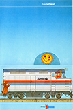 Lunch menu with Superliner drawings, 1979.