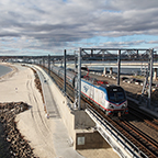 <i>Northeast Regional</i> train crossing the Niantic River Bridge, 2015.