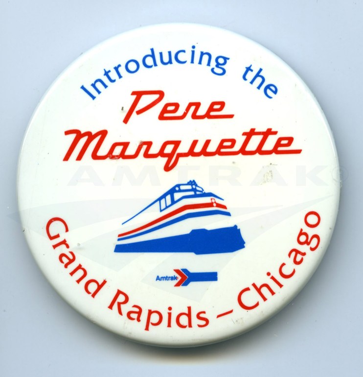 <i>Pere Marquette</i> button, 1984.