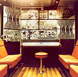 Piano lounge in a Sightseer Lounge car, 1980s.