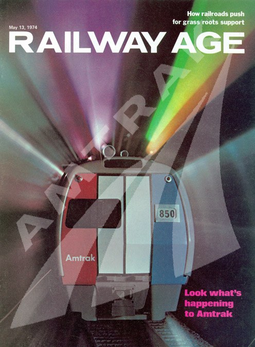Railway Age <i>Metroliner Service</i> cover, 1974.