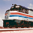 SDP40F locomotive No. 529, 1970s.