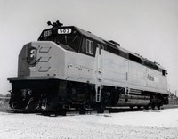 SDP40F locomotive No. 503, 1970s.
