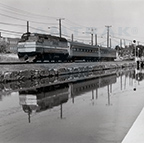 Southbound train at Windsor Locks, Conn., 1970s.