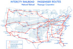 Amtrak system map, 1971.