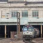 Train departing Philadelphia 30th Street Station, 2014.