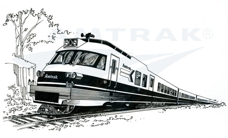 RTG Turboliner illustration, 1970s.