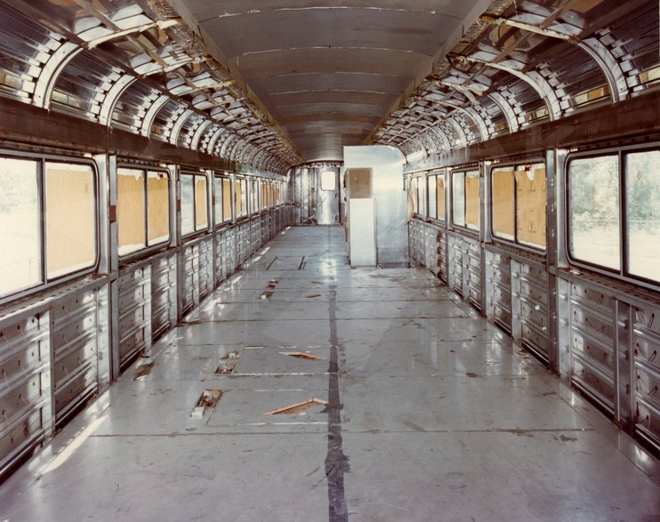 Unfinished upper level of a Superliner I coach, 1980s.