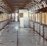 Unfinished upper level of a Superliner I coach, 1980s.
