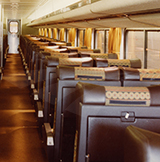 Upper level of a Superliner I coach, 1980s.