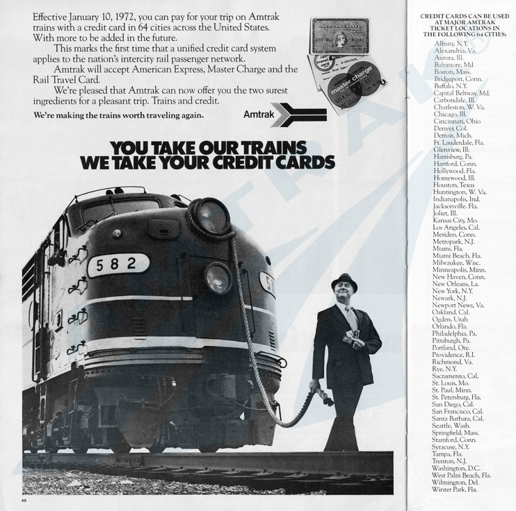 "We Take Your Credit Cards" advertisement, 1972.