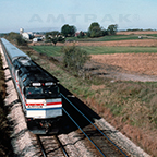 Western long-distance train led by F40PH No. 245, 1980s.