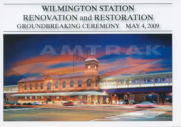 Wilmington Station Renovation Commemorative Postcard.