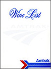 Amtrak wine list, 1970s.